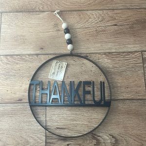 Thankful hanging sign